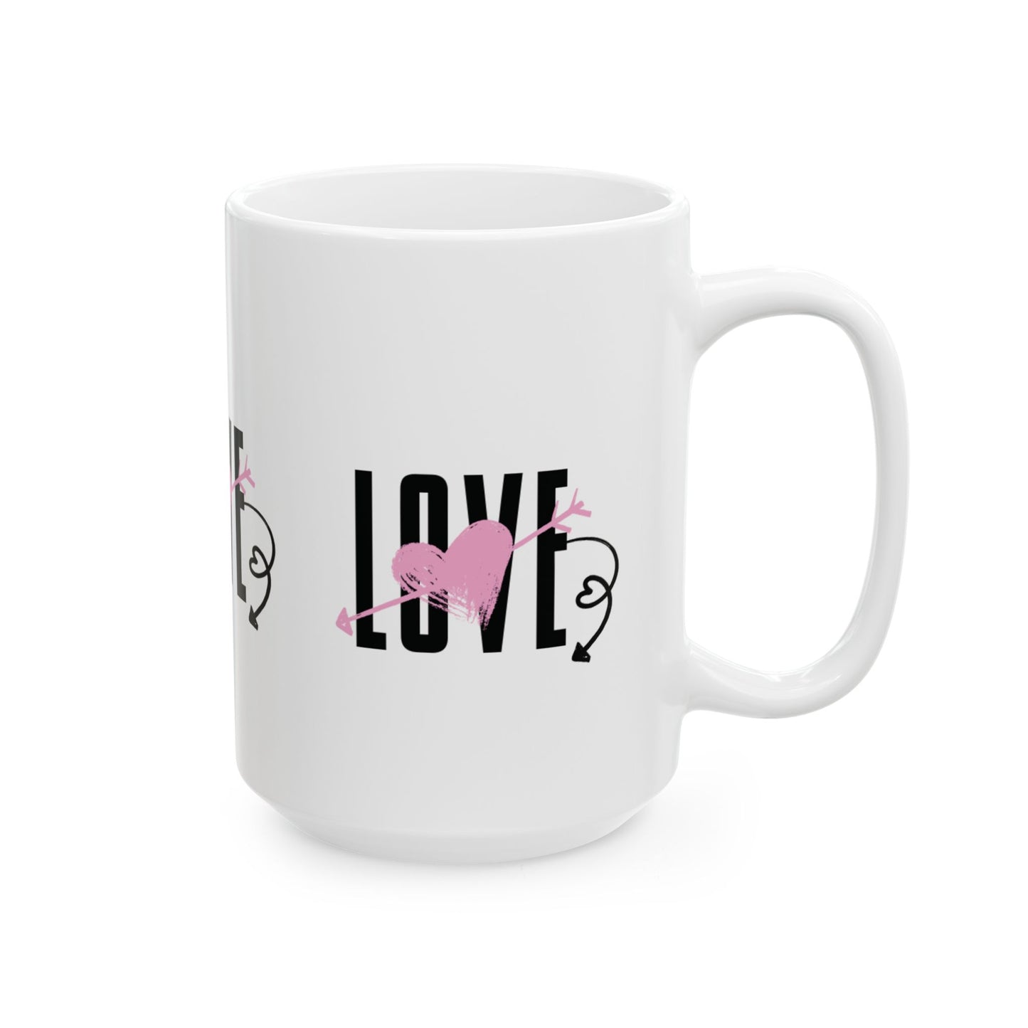LOVE Ceramic Mug, (11oz, 15oz)