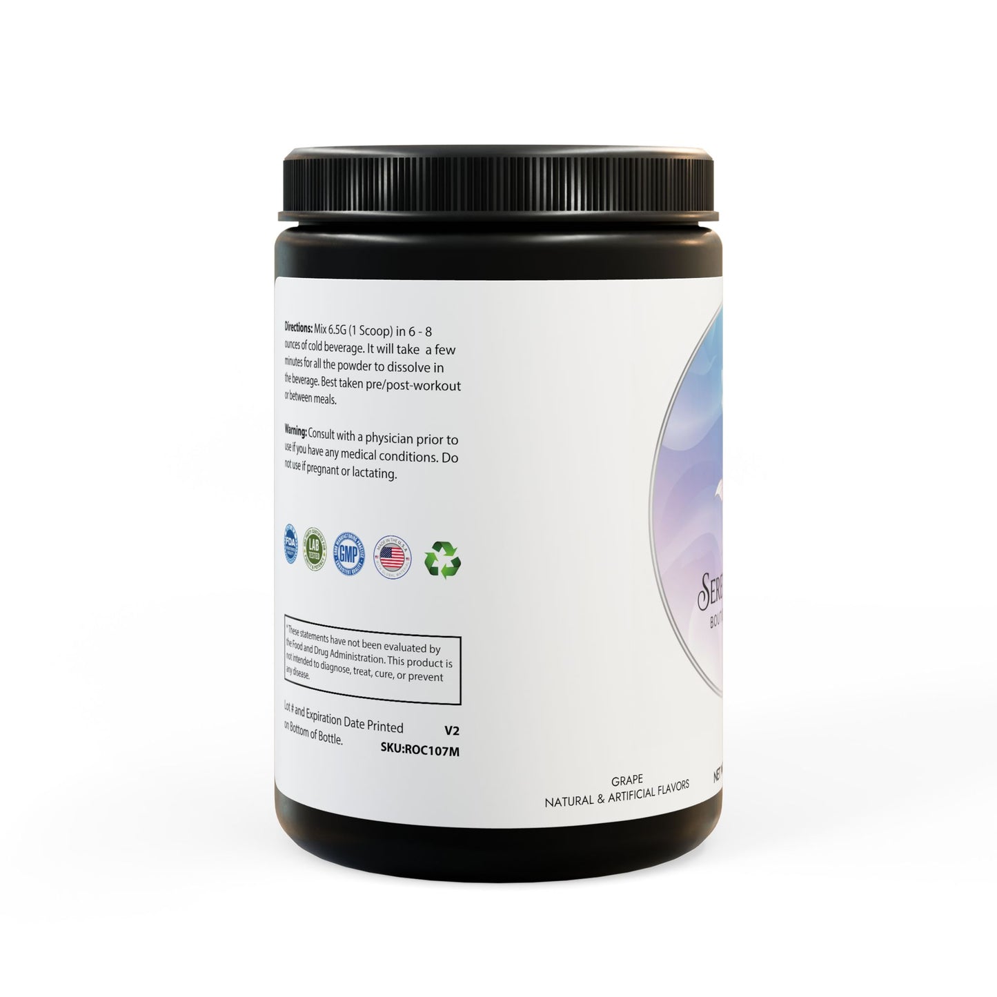 BCAA Supplement, Grape (325g, 11.46oz, 50 servings)