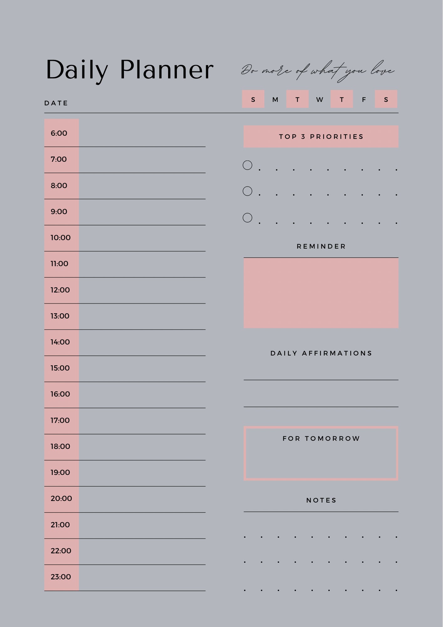 30 Day Daily Planner